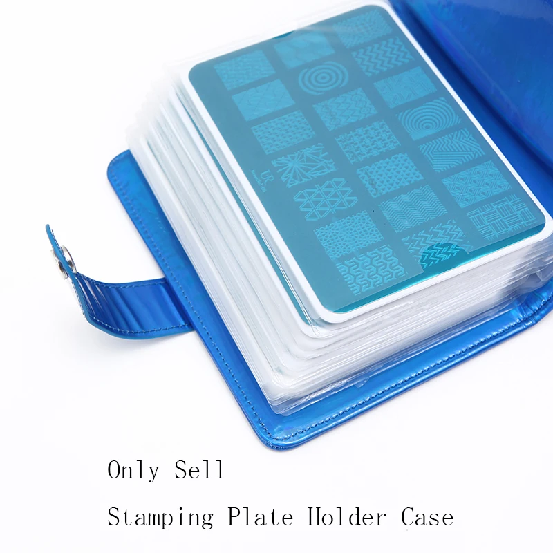 20 Slots Stamping Plate Holder Case for Dia 9.5*14.5cm Rectangular Nail Art Plate Organizer