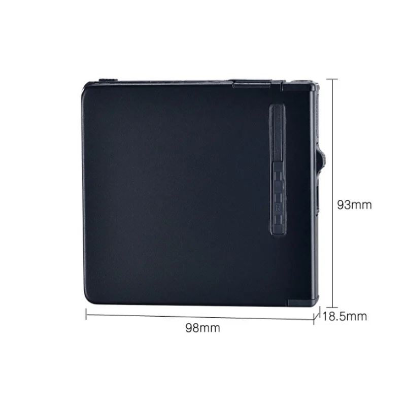 Étui à cigarettes givré multifonction pour hommes, boîte à cigares coupe-vent, allume-gaz gonflable, cadeau sans gaz, 20 cigarettes