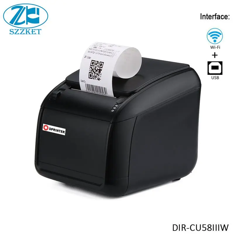 58mm Desktop WIFI Thermal Receipt Printer POS Printer USB + Cashdrawer Thermal printing