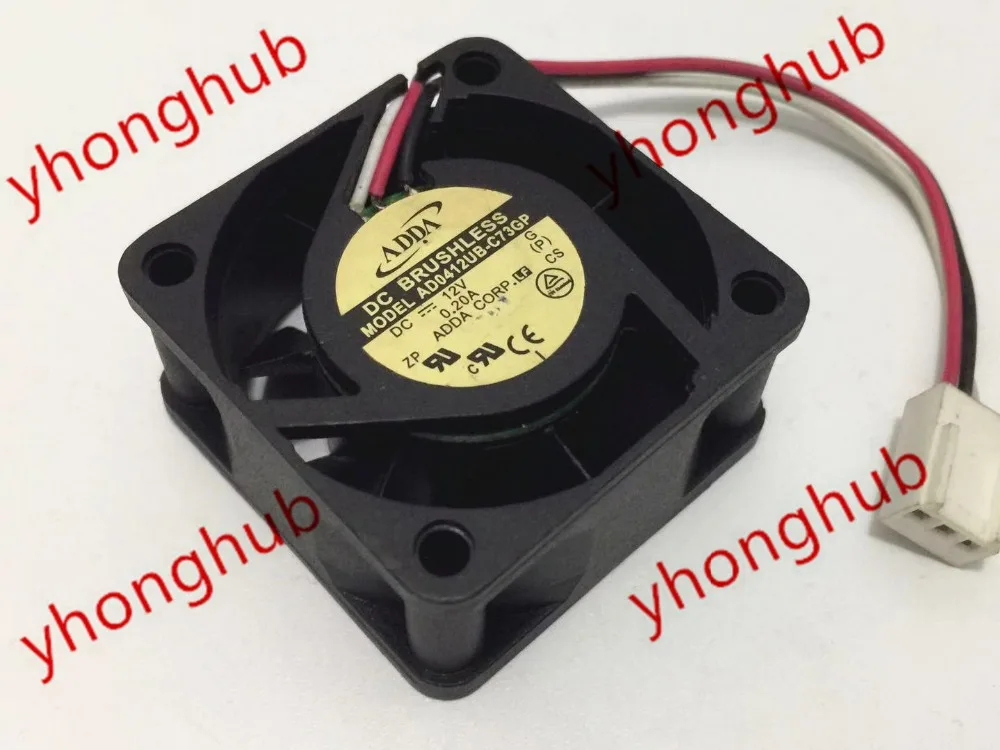 

ADDA AD0412UB-C73GP G DC 12V 0.20A 40x40x20mm 3-Wire Server Cooling Fan