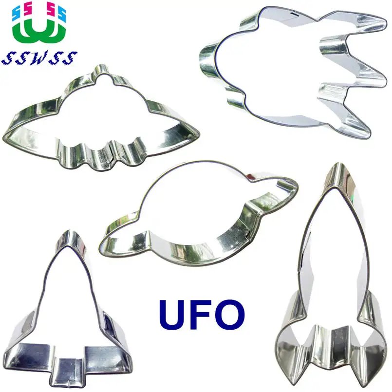 Spacecraft Shape Baking Molds,Explore The Mysterious Universe Cake Cookie Biscuit Decorating Fondant Tools Sets,Direct Selling