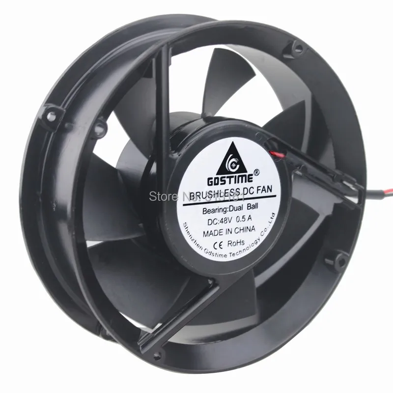 3 шт. Gdstime 170 мм 48 В DC 17251 170*170x51 мм мяч промышленный шкаф инвертор вентиляторы охлаждения