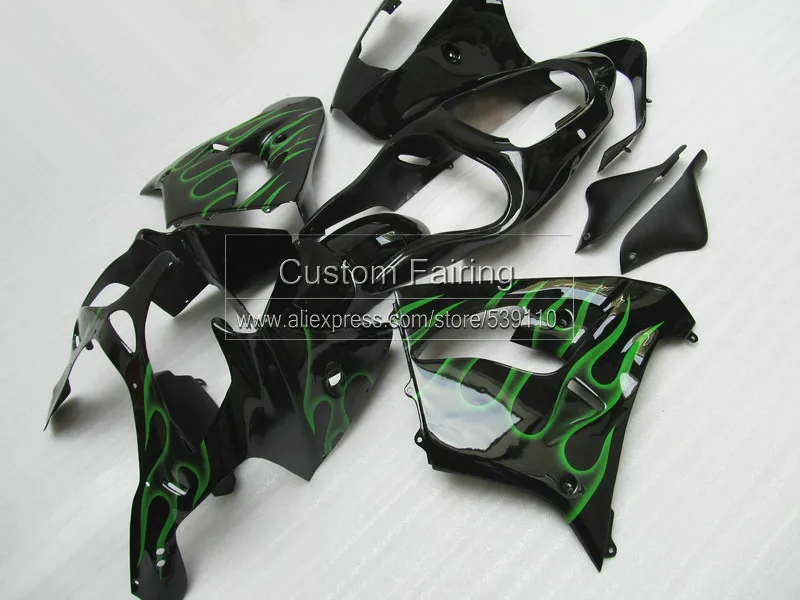 ABS Motorcycle fairing kit for Kawasaki ZX9R Ninja zx - 9r 2000 2001 00 / 01  green falmes 7gifts fairings CG44