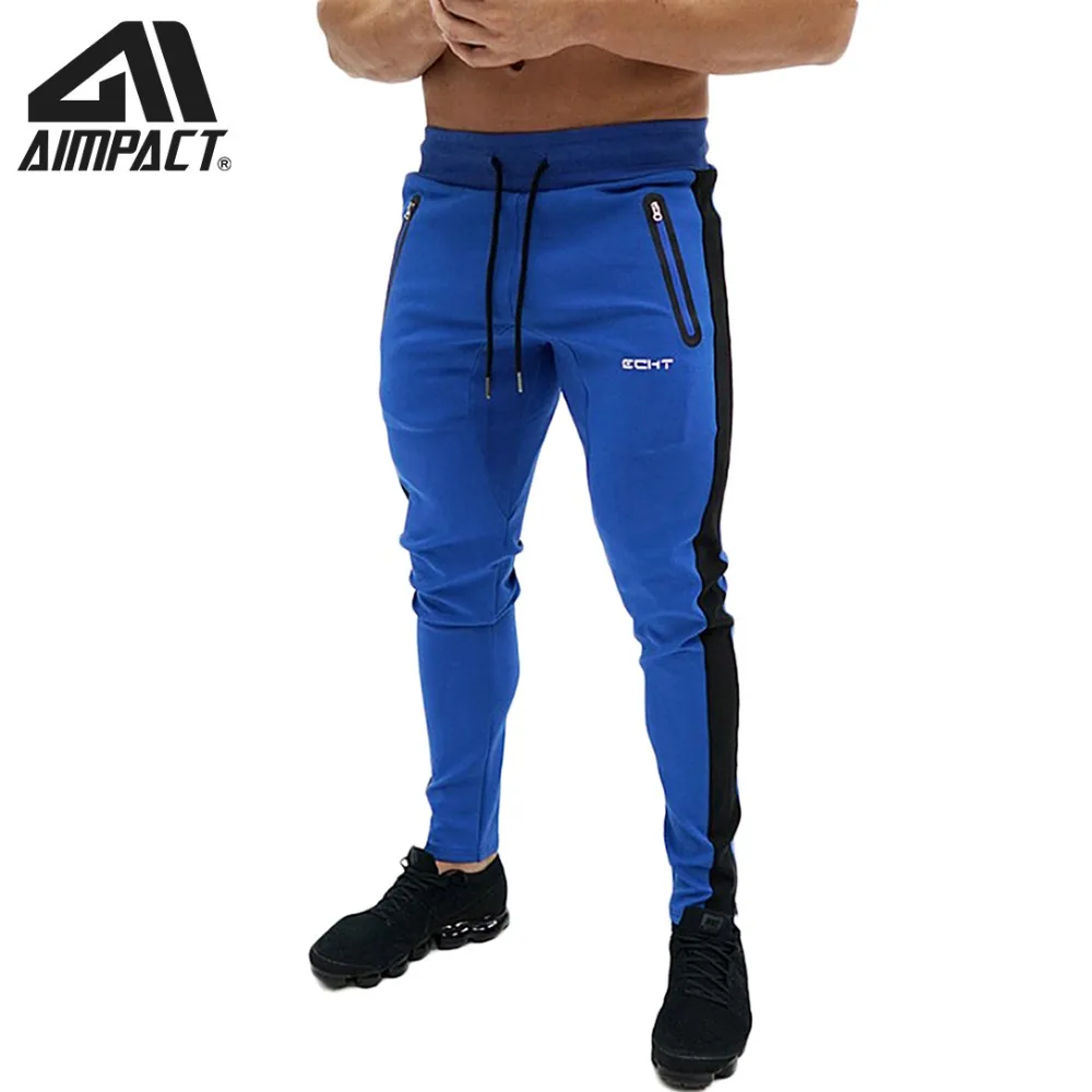 

Aimpact Sporty Gyms Pants for Men Bodybuilding Workout Fitness Training Jogger Sweatpants Male Running Tracksuit Trousers AM5201