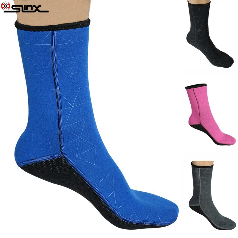 SLINX New Elastic 3MM Men Women Scuba Diving Socks Swimming Swimwear Wetsuit Prevent Scratch Warm Snorkeling Spearfishing Sock