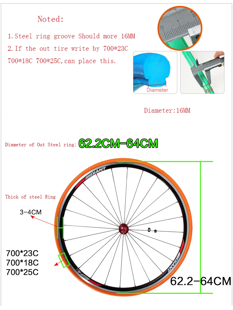 Pneumatici Della Bici Della Strada della bicicletta della Gomma Solida 700X23c Morto Pneumatici Bici A Scatto Fisso 700C 25/18C a Prova di