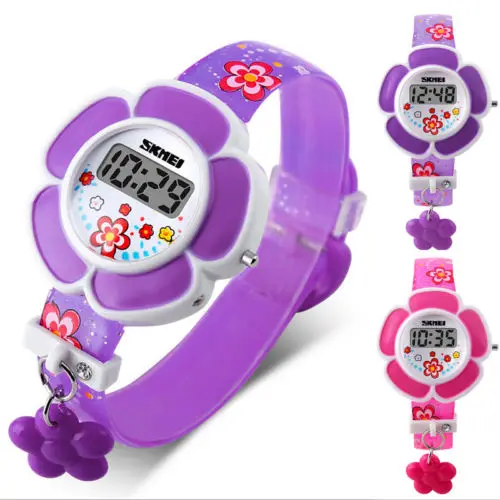 2018 Brand Children's flower watch Fashion Electronic Digital Watch Sprot Silicone Kids Watch Boy Girls WristWatch