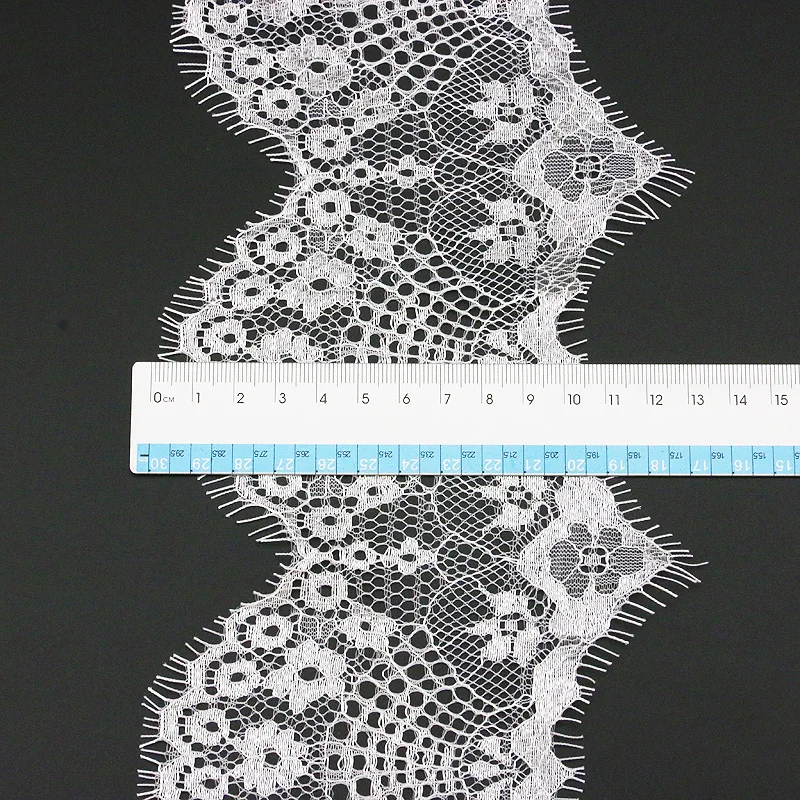 (3 meters/lot) 130mm White Black lace fabric Sewing Garment Ribbon Wedding Dress Fabric