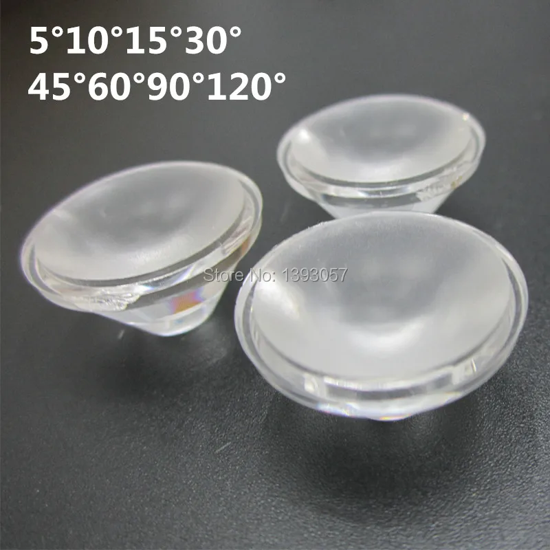 

200pcs 1w 3w LED optical lenses, High Power led lens 20mm frosted surface angle 5 10 15 30 45 60 90 120 degree excellent quality