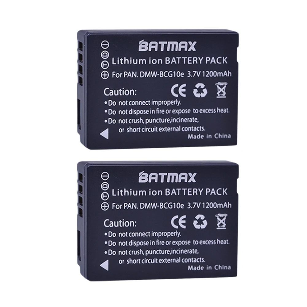 

Batmax 2pcs DMW-BCG10 BCG10 BCG10E battery for Panasonic Lumix DMC-3D1 DMC-TZ7 DMC-TZ8 DMC-TZ10 DMC-TZ18