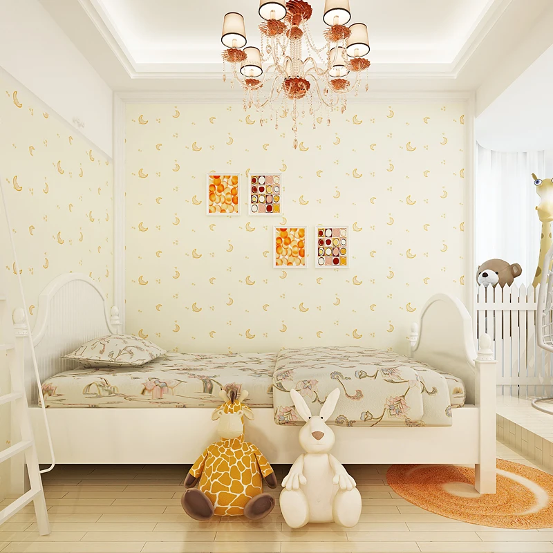 beibehang papel de parede Upscale Lovely Child Star Moon Unspecified Wallpaper Boys Girl Princess Room Wallpaper papel de parede