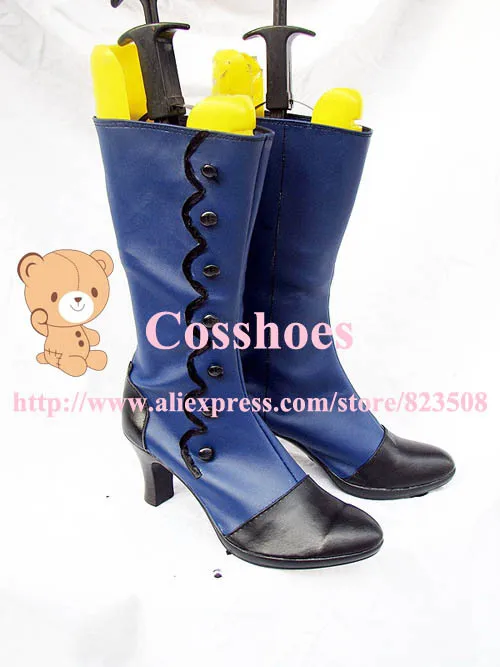 

Custom made blue and black ciel shoes (blue ver) from black butler Kuroshitsuji Cosplay