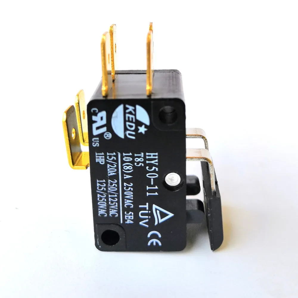 2Pcs KEDU HY50-11 125V/20A 250V/15A 1HP 6 Pin Electric Micro Switch Microswitches for Equipment and Appliances Tools