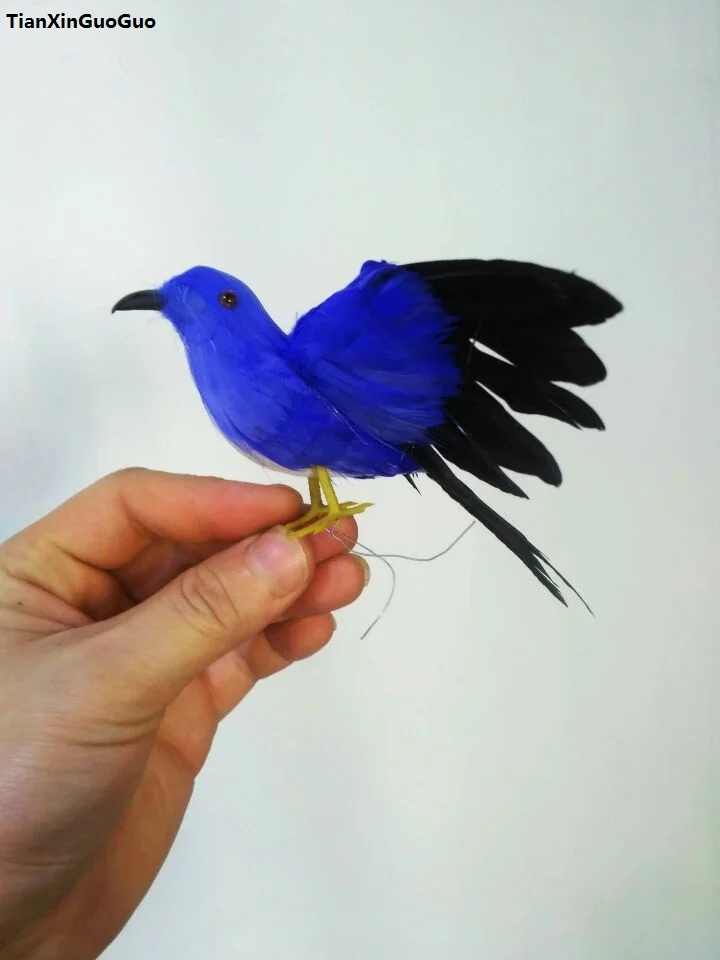 about 12x15cm colourful feathers bird spreading wings hard model foam&feathers bird decoration prop,craft gift s1294