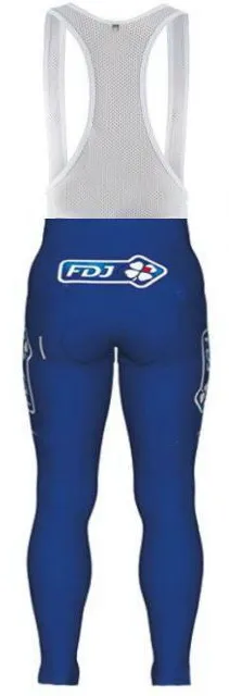 

Winter Fleece Thermal 2017 FDJ TEAM ONLY Men's Cycling Long Bib PANTS Jersey Ropa Ciclismo