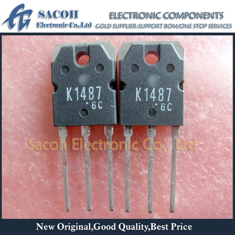 

New Original 10Pcs/Lot 2SK1487 K1487 OR 2SK1488 K1488 TO-3P 10A 450V N Channel MOSFET