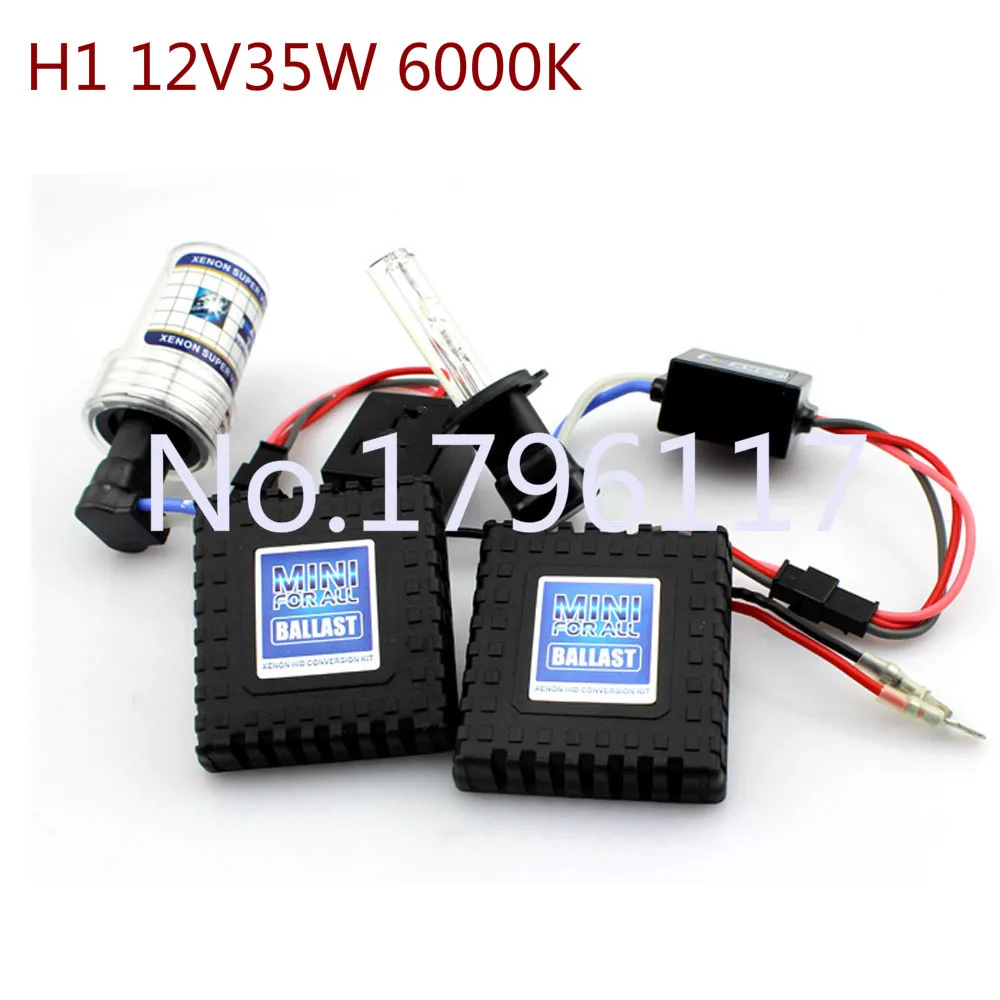 H1 12V 35W 6000K Super White Super Mini Xenon HID Slim Kit Head Lamp Car Auto HID Xenon Headlight Fog lights