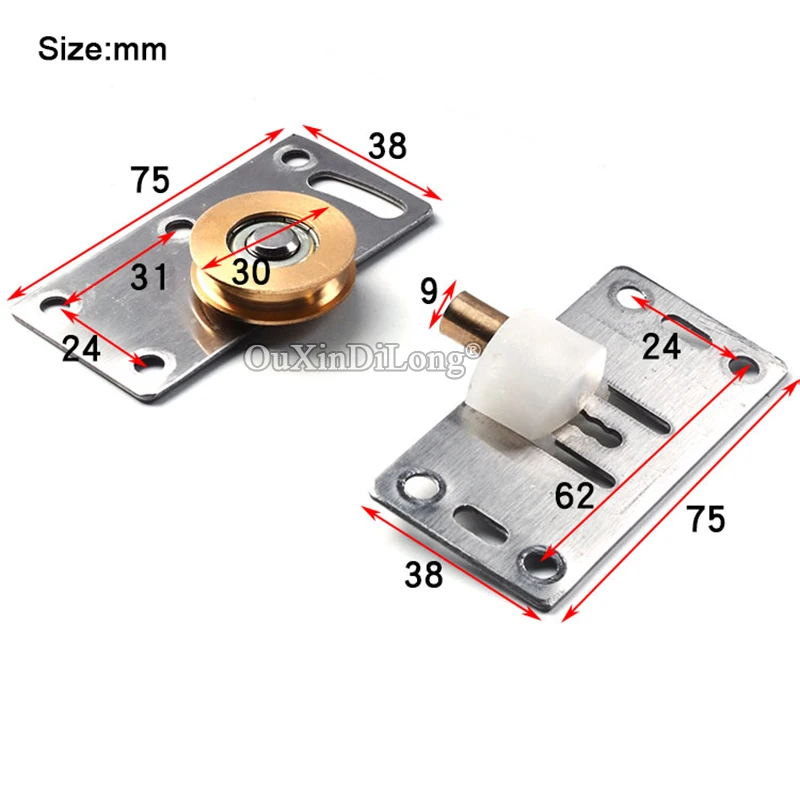 Brand New 10Sets Heavy Duty Funiture Sliding Door Rollers Pulleys Runners Cupboard Wardrobe Closet Cabinet Mute Wheels