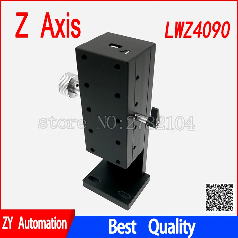 

Z axis LWZ4090 dovetail groove manual platform rack and pinion drive high precision knob fine-tuning slide ZWG90