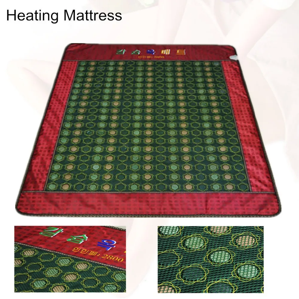 

heat Tourmaline mattress Bed for Home Use Jade Cushion Natural Tourmaline Physical Therapy Mat korea heated Free Gift eye cover