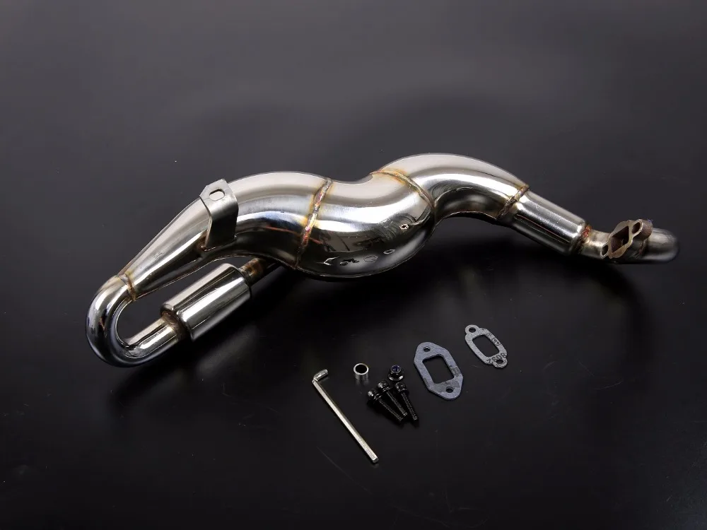 Metal Torque type exhaust pipe silencer for 1/5 HPI BAJA Rovan KM 5B 5SC 5T RC CAR GAS PARTS