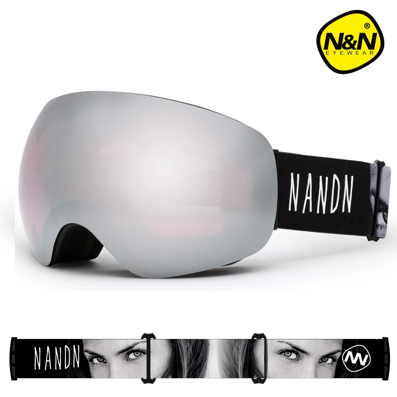 Nandn Snow Glasses Large Lens Anti-fog Man Women Ski Goggles Big Ski Mask Snow Snowboard Goggles