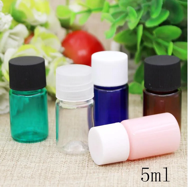 5ml Pink Blue Lucency Brown Green Empty Plastic Packaging Bottles Mini Refillable Originales Empty Containers