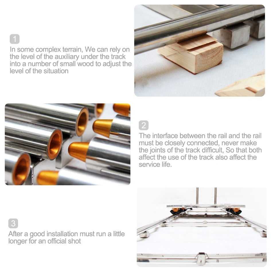 Carga máxima 600lbs resistente inoxidável curvo & trilho reto + carro dolly para vídeo