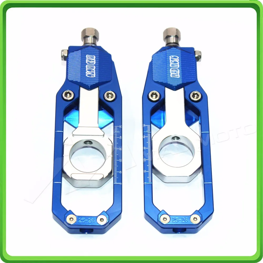 Aluminum motorcycle Chain Tensioner Adjuster fit for YAMAHA R1 YZF R1 2015 2016 2017 YZF-R1 15 16 17 Blue & Silver