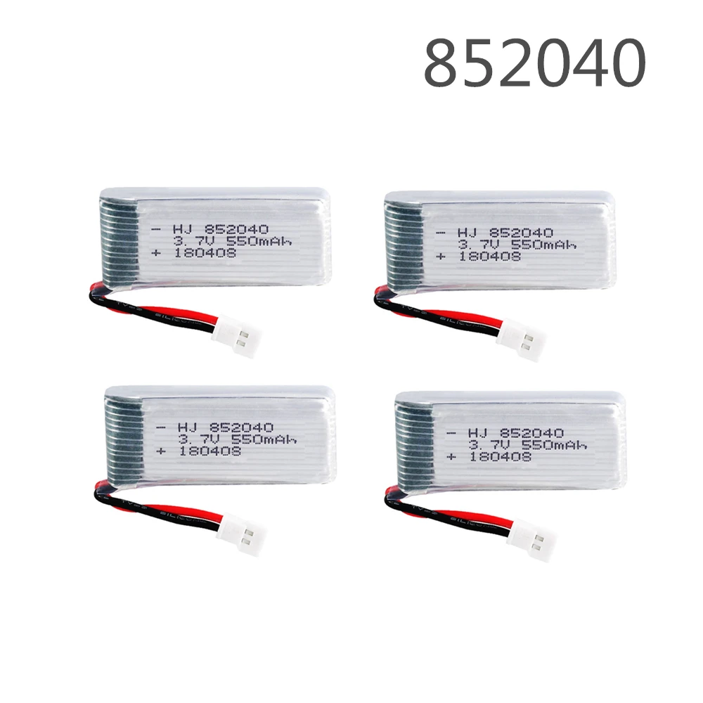 4pcs * 3.7V 550mAh 25c Lipo Battery for JXD 523 523W H43WH 852040 3.7 V 550 mAh RC Quadcopter Drone