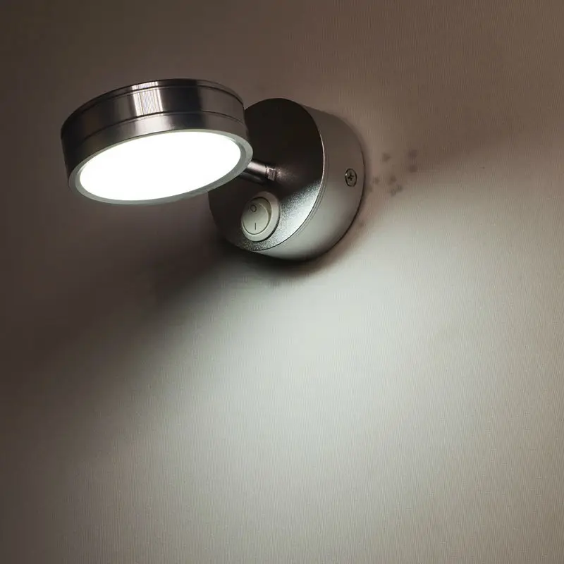 Imagem -04 - Simplicidade Moderna Lâmpadas de Parede Led Prata Quarto Lâmpada Cabeceira das Crianças Leitura Corredor Luz Direção Ajustável 5w Ac90260v