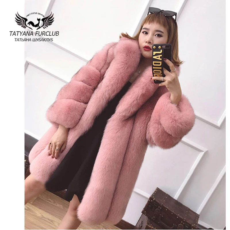 Tatyana Furclub Luxury Fox Fur Coat,100% Real Value Natural Fur Coat,Top Quality Furry Vest Winter Fur Coat,Women's Fur Coat