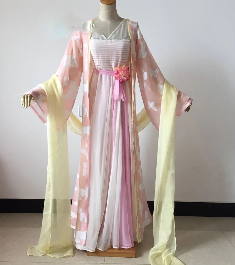 Ni ManTian Apprentice Girl Little Hua Qiangu Costume Hanfu TV Drama Hua Qiangu Actress Costume Rose and Purple 2 colors