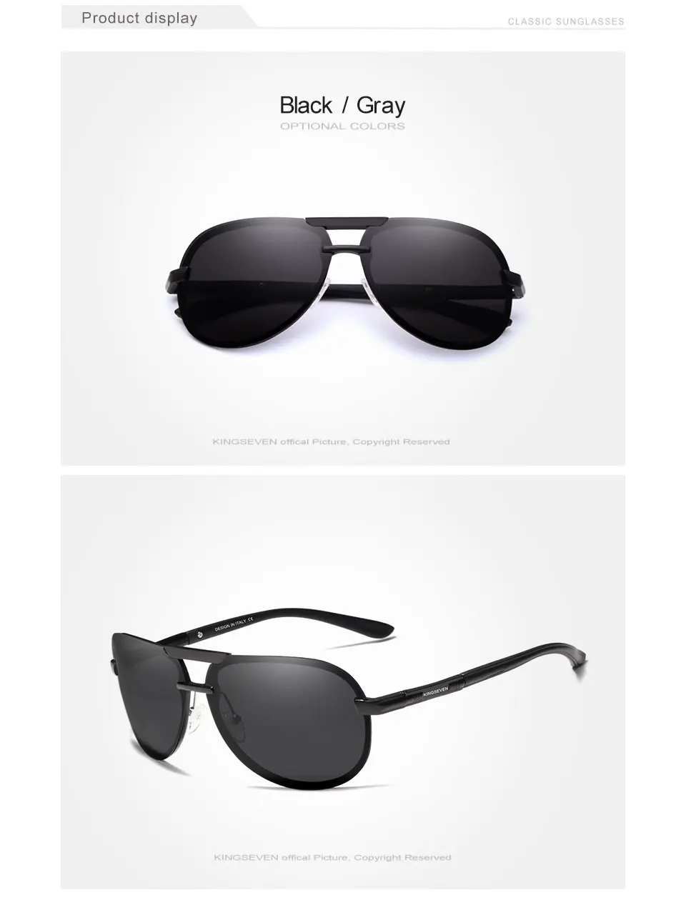KINGSEVEN BRAND DESIGN Neue Polarisierte Randlose Sonnenbrille für Männer und Frauen, Pilotenrahmen, Sonnenbrille, Herren-Schutzbrille, UV400 Gafas De Sol – Detail 7