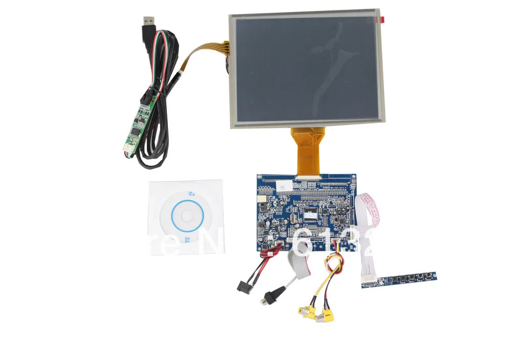 VGA +AV  LCD driver board support 8 inch panel 800*600 with touch panel