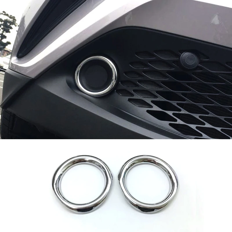 

For Toyota C-HR CHR 2017 2018 ABS Chrome front head fog Light Lamp Cover Trim Car Styling accessories 2Pcs