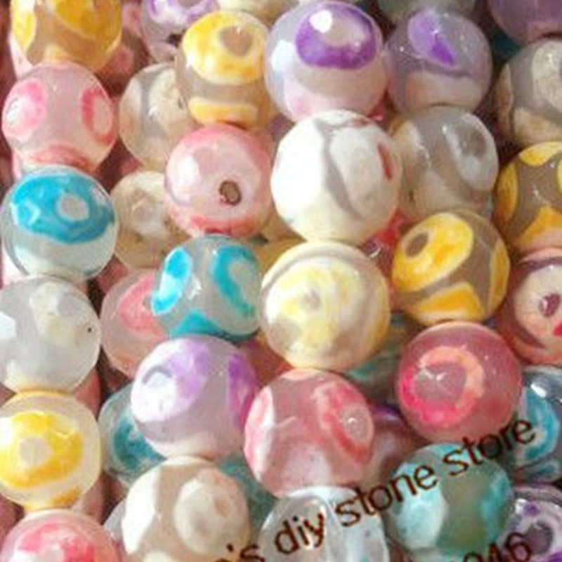 

10MM 76Pcs/Pack Nature Agate Strands Eye Style Semi-precious Stone Jewelry Loose Beads