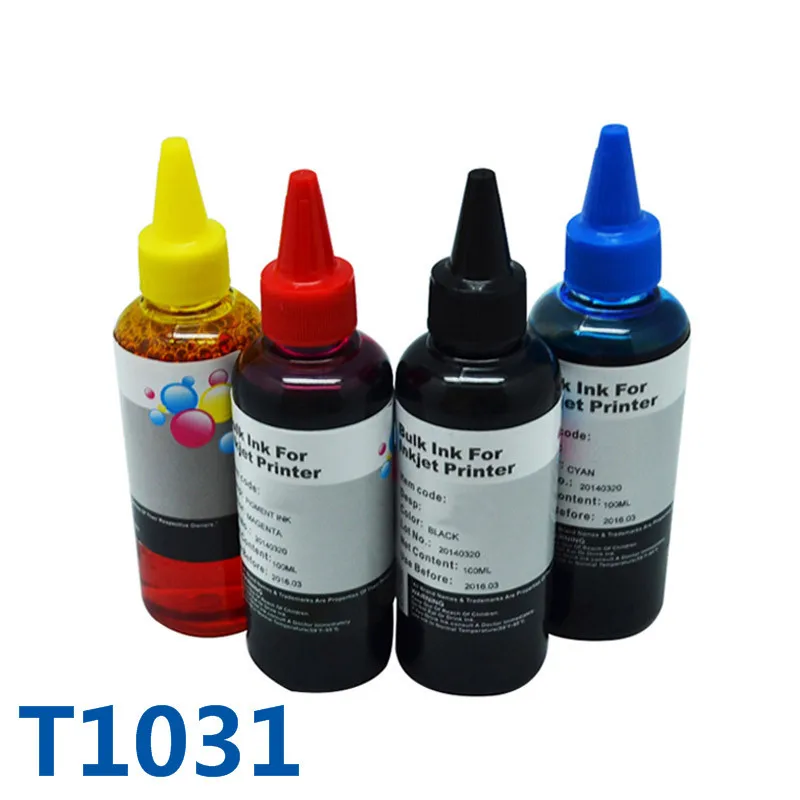 400ml T1031 Bulk Ink For Inkjet Printer Vivid Color Printing Smoothly For Epson Stylus T40W/TX600FW/TX550W/TX610 Printer Ink