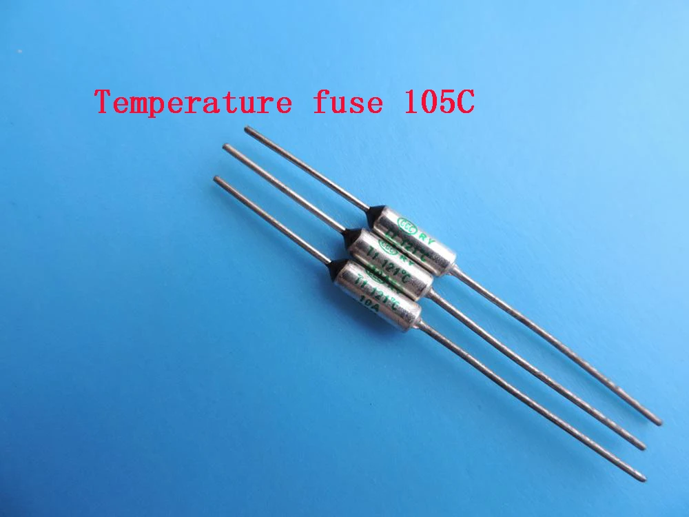 Free ship 100pcs Temperature fuse 105C 10A 250V RY105 Temperature Thermal Fuse 105 degree