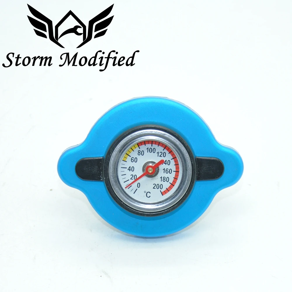 

SuTong Universal Truck Water Tank Thermostatic Radiator Cap Cover With Temperature Gauge Meter Accessories 0.9 Bar