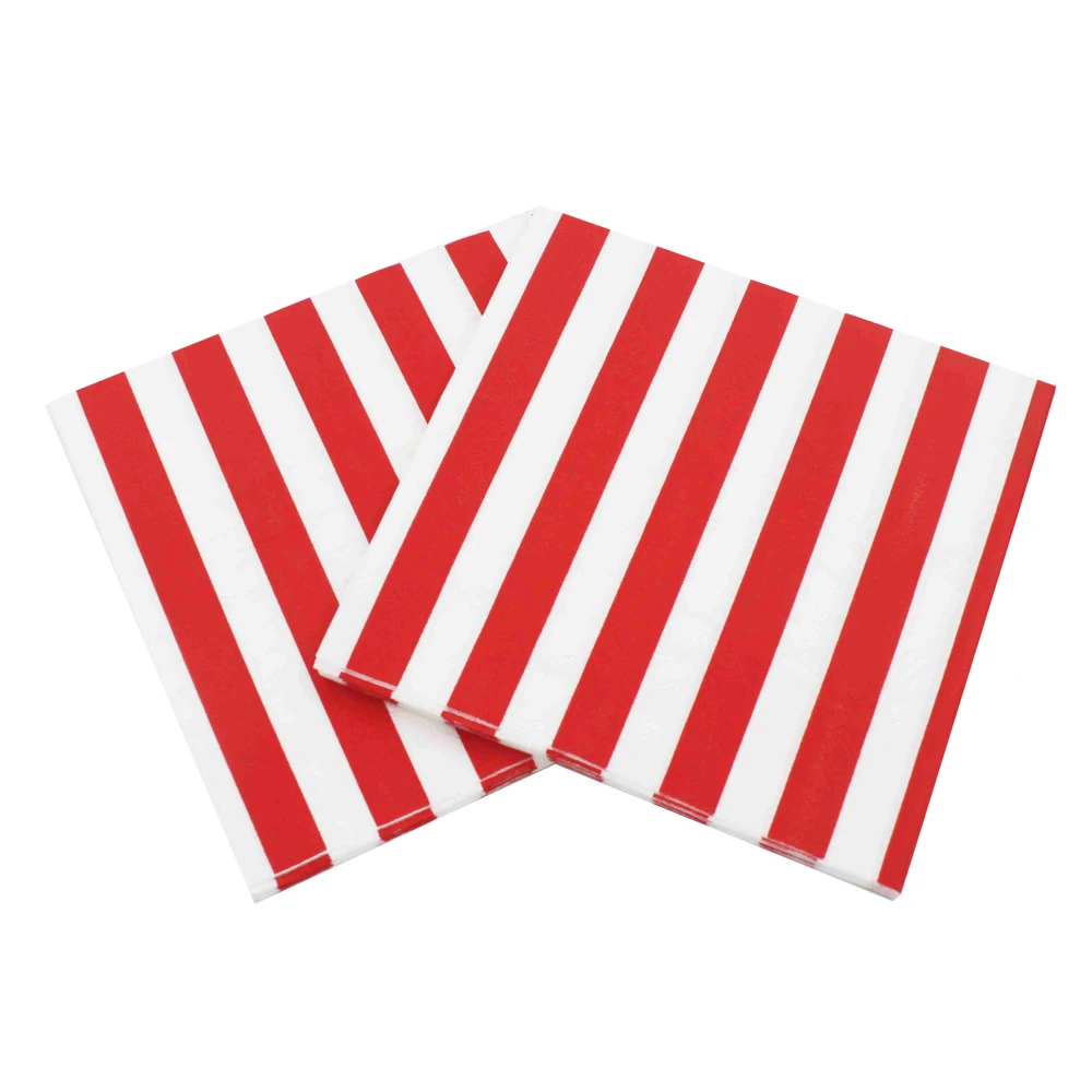[RainLoong]  Wave Chevron Paper Napkin For Children Tissue Printed Napkins Supply 25cm*25cm (20pcs/pack)