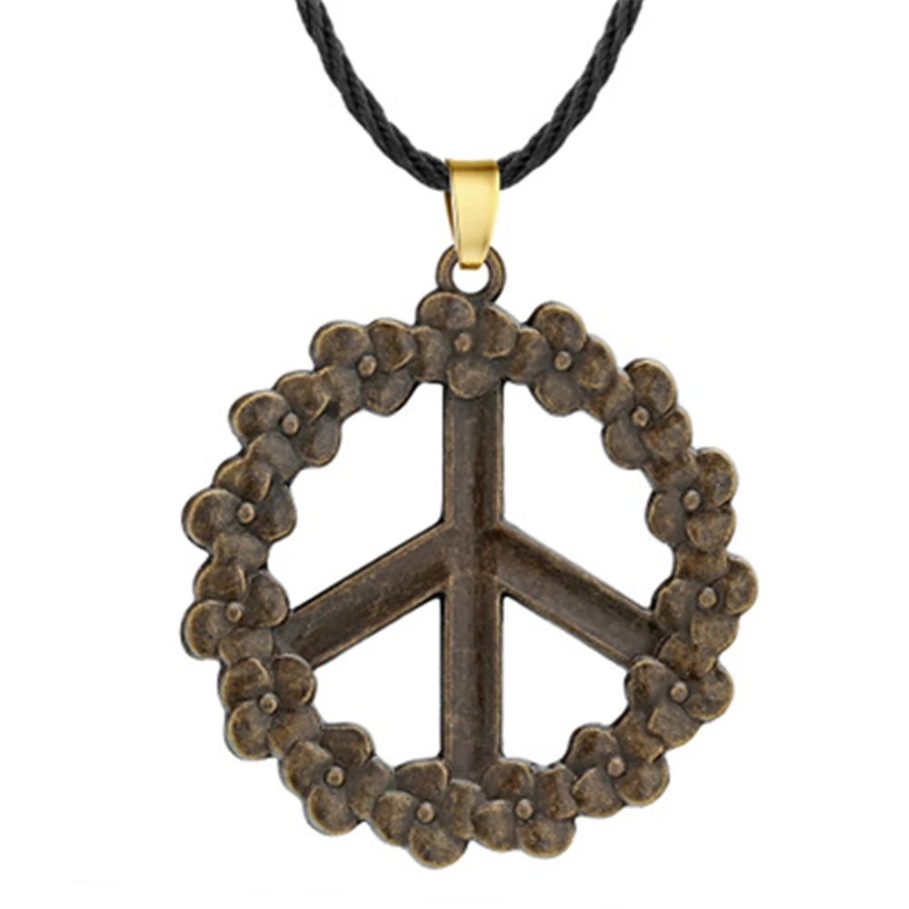 Men Slavic Peace Symbol Pendant Pacific Necklace Pacifism Flower Necklace For Women Jewelry Accessories Viking Amulet Necklace