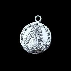 30pcs/lot Metal Zinc Alloy Tibetan Silver Spanish Charm Pendant For Necklace DIY Jewelry Making Accessories 16*19mm K05155