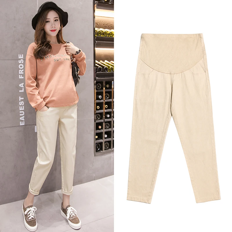 

Cotton Maternity Pants Clothes Causal Trousers For Pregnant Women Harem Pants Long Trousers Pregnancy WearClothing Spring summer