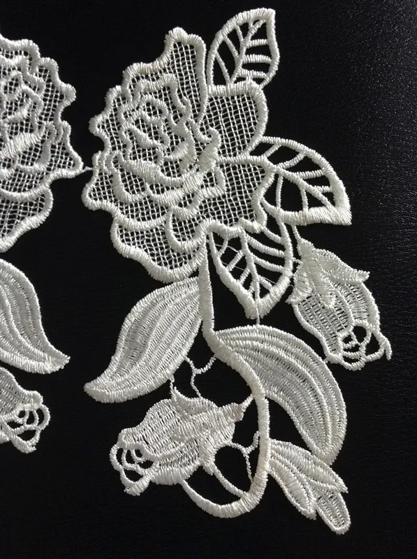 19.5cm*11cm polyester mirrored embroidery flower applique, embroidery lace patches,veil applique,BQ0719F