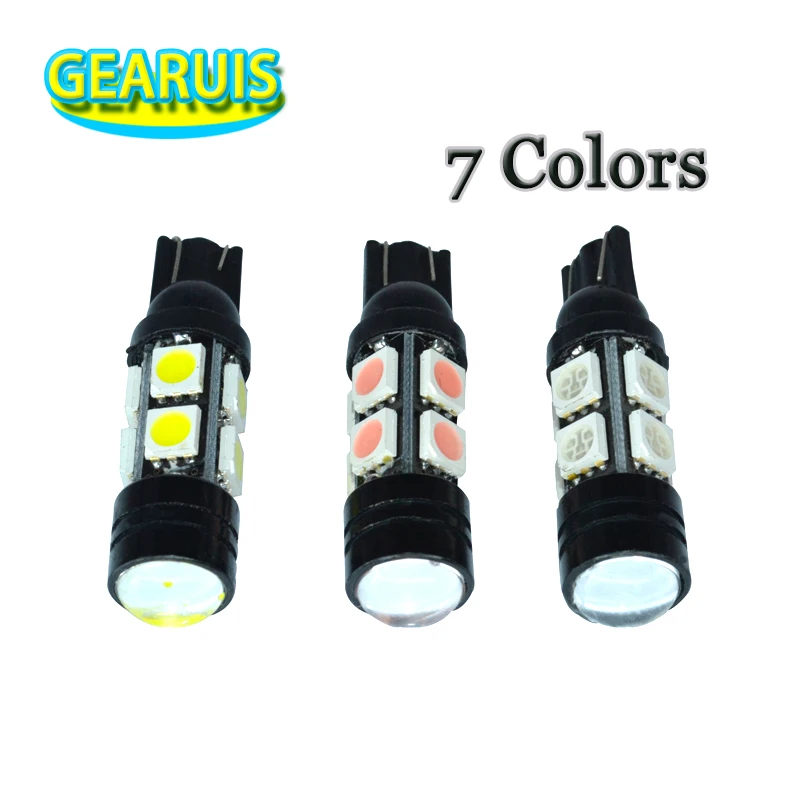 100pcs T10 8 SMD 5050 SMD LED 1W White Red Blue Green Yellow Wedge Bulb car parking Fog light auto Car Signal Lights AAA