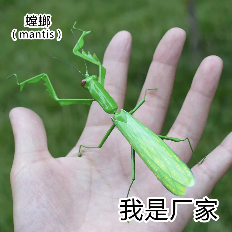 

50pcs/ a lot Folk Art Clay Material Artificial Insect Model Crafts Handmade Solid Figure Mantis MM-012