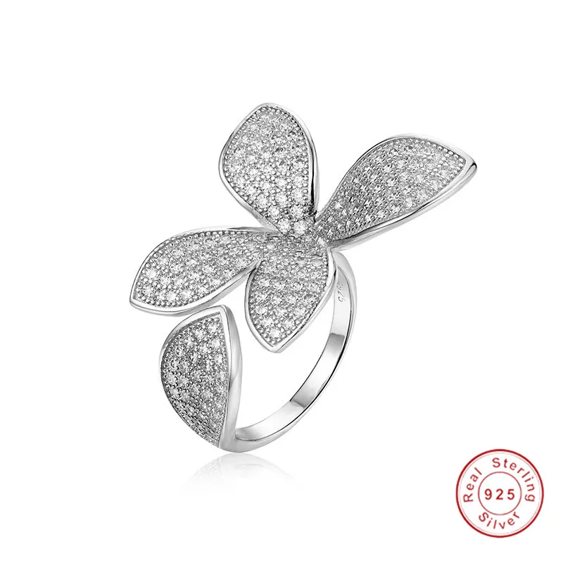 Luxury 100% 925 sterling silver rings for women delicalte girl Women Christmas gift cute Jewelry anillos plata 925 para mujer image 3