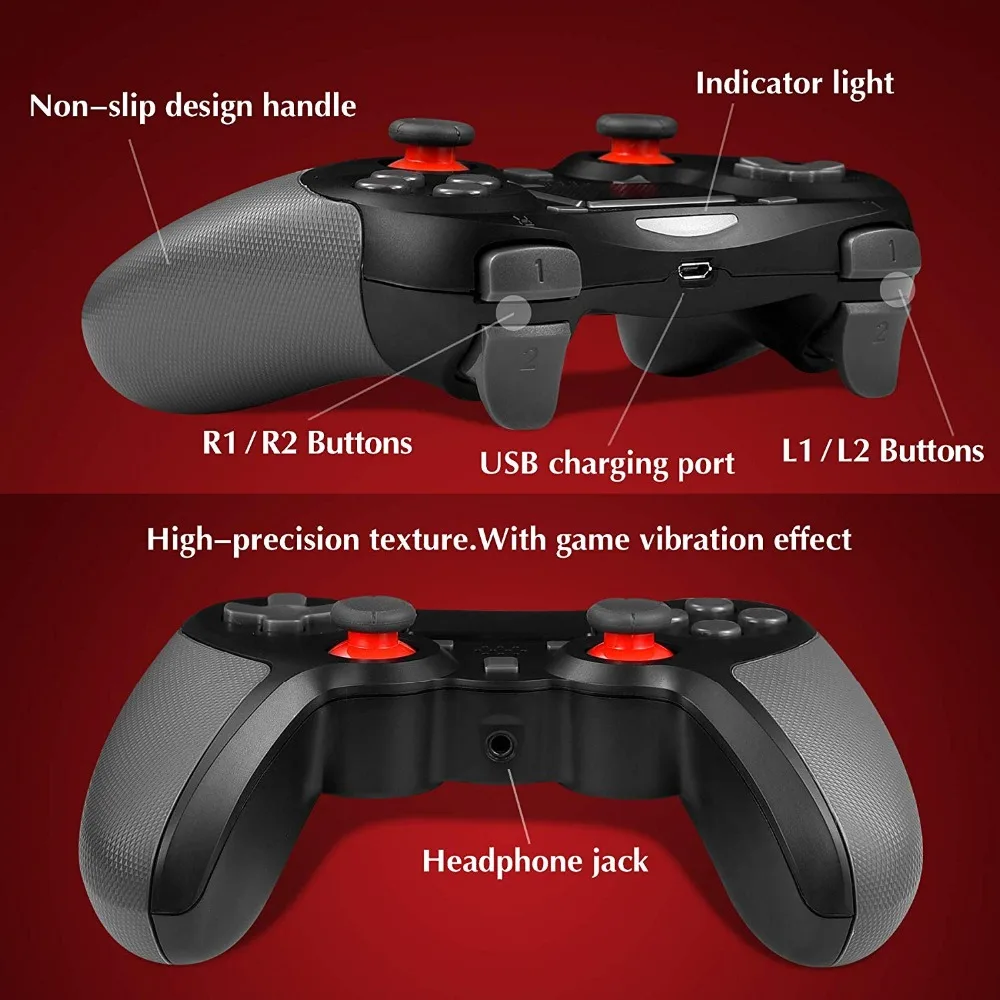 Per Sony PS4 Controller Wireless Gamepad Controller con Doppia Vibrazione e di Trigger Bottoni per PlayStation 4 e Finestre