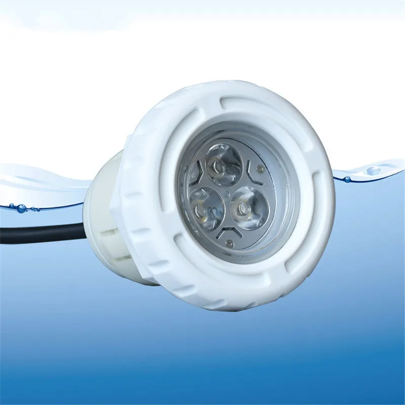 

Swimming Pool Light 12V 3W Waterfall Fountain Underwater Led Color Waterproof Spa Party Pool Light Plastic Waterscape Light Lamp